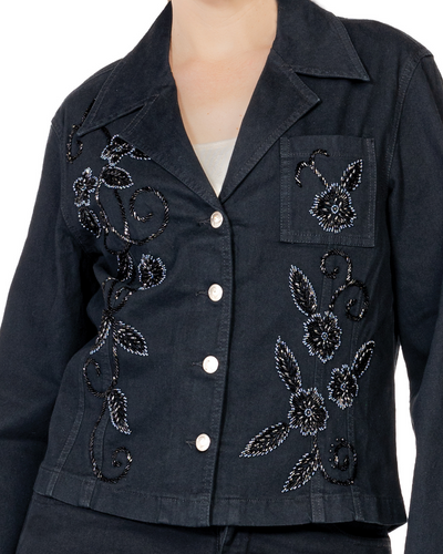 Black Petal Perfection Jacket