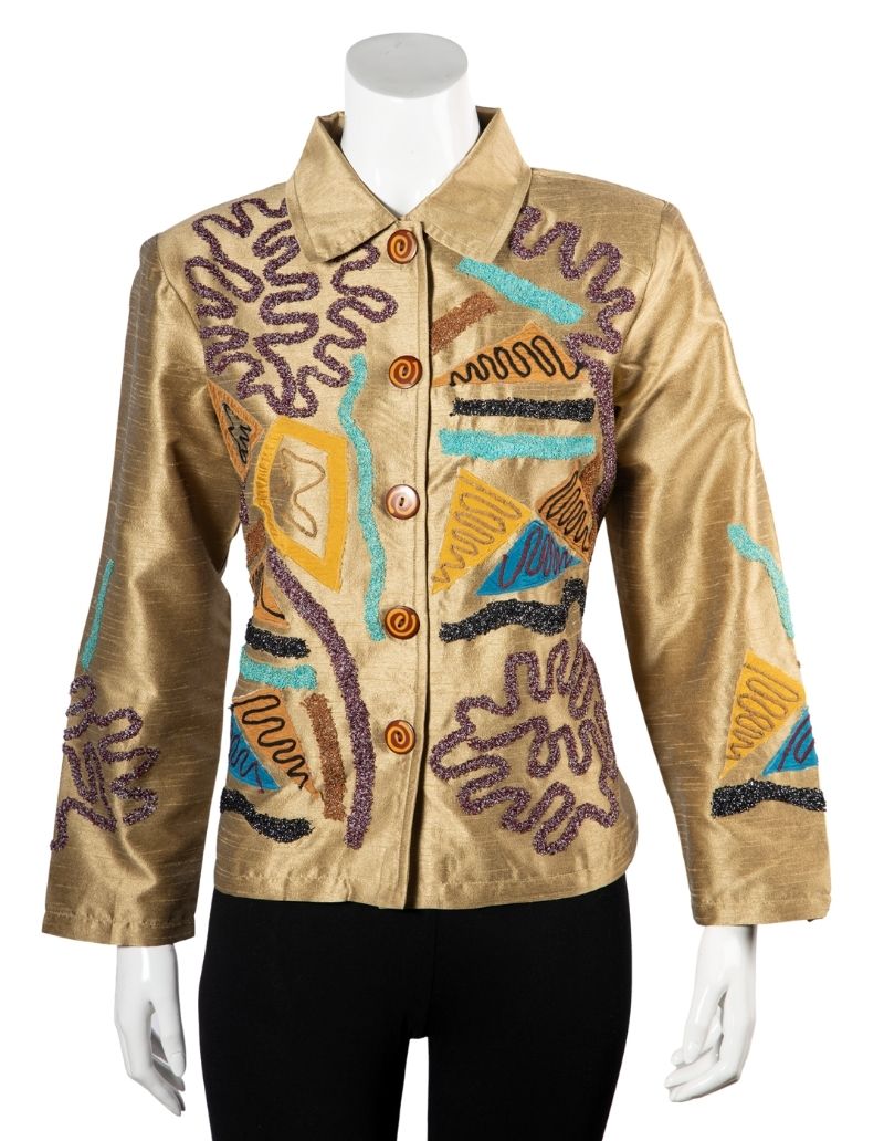 Golden Embroidery Jacket with Beads